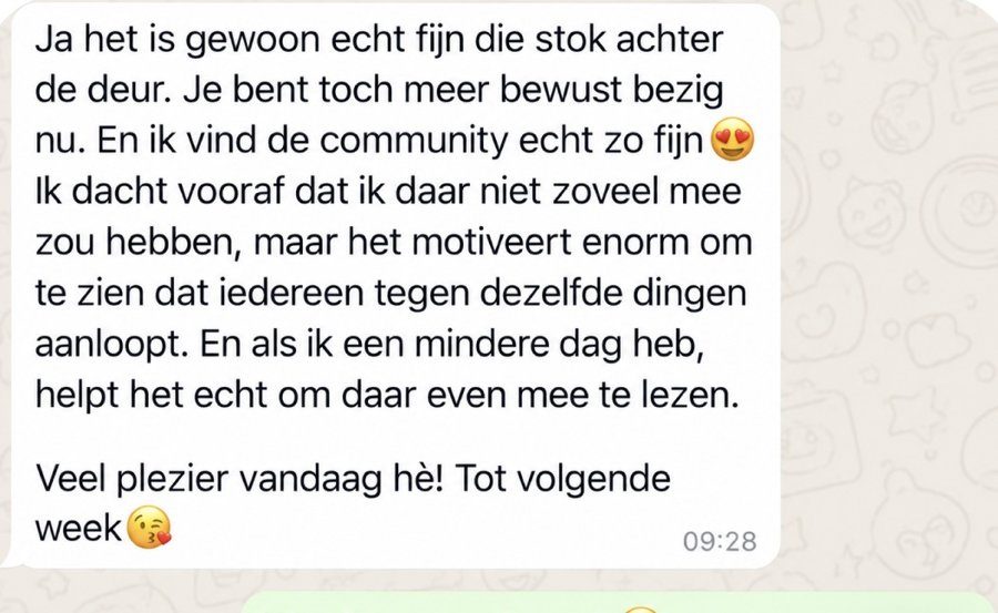 Bericht van een deelnemer: de stok achter de deur en de community zijn fijn