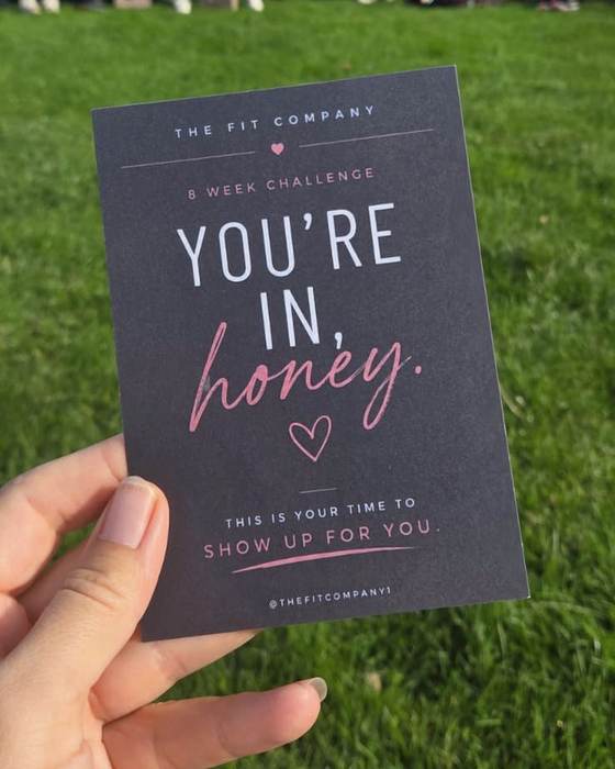Het kaartje You're in, honey van The Fit Company