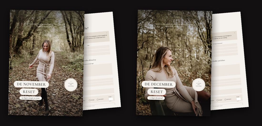 Twee werkboeken van Joyce, met de cover en binnenpagina's